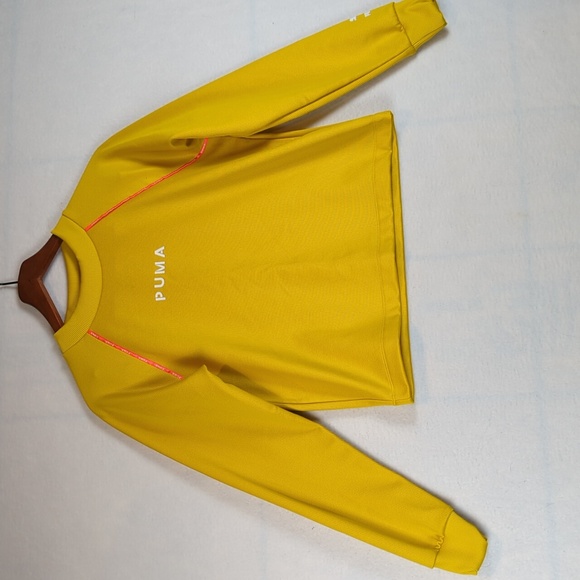 PUMA Yellow Performance‎ Active Long Sleeve Shirt XS - Picture 1 of 5